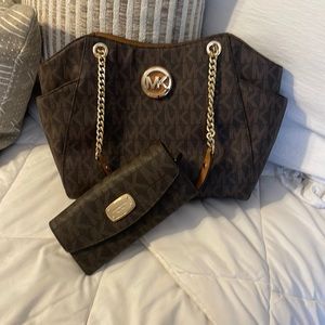 MK Logo handbag and wallet